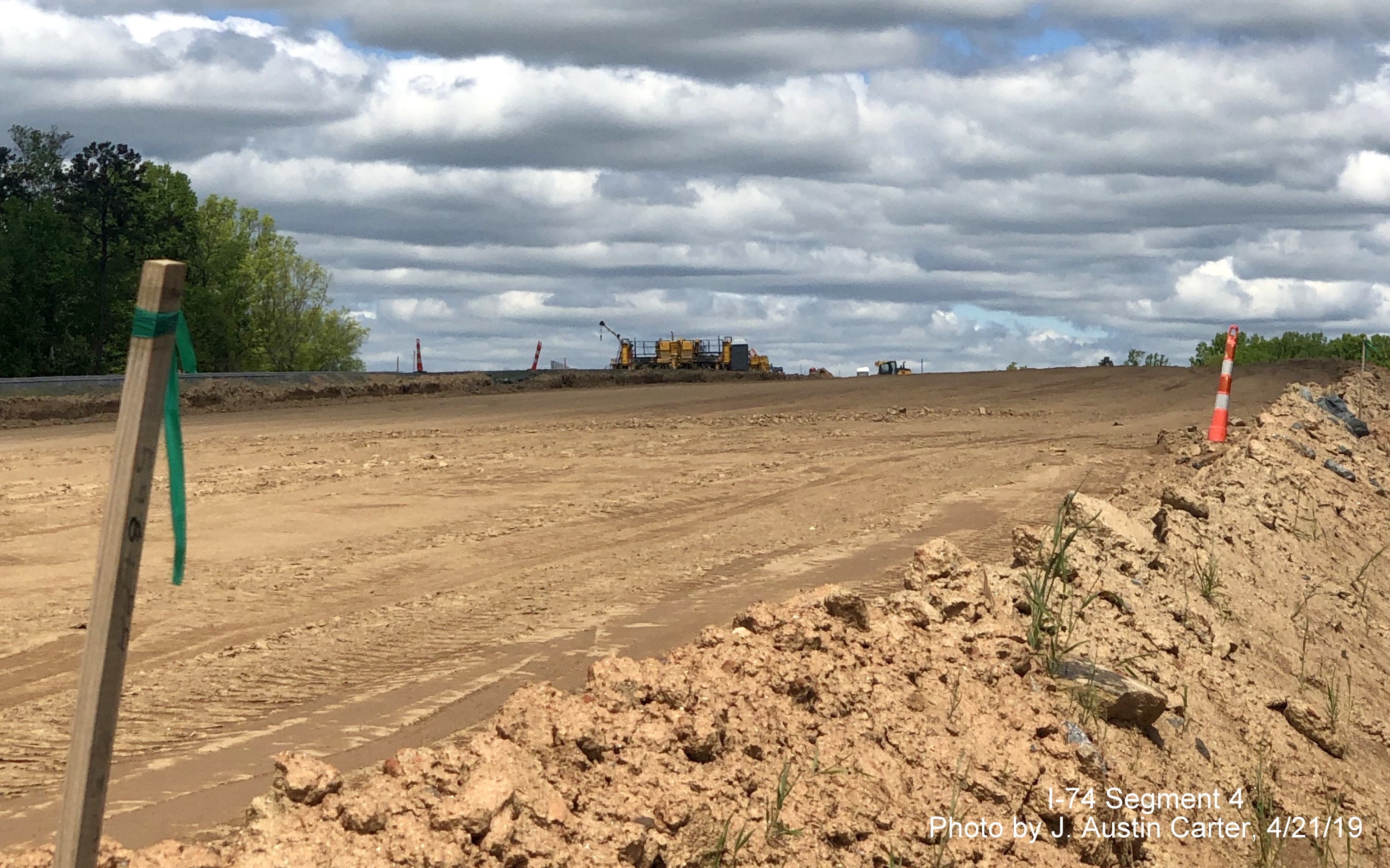 Image of graded lanes for Future I-74 West/Winston-Salem Northern Beltway near the Business 40/US 421 interchange, by J. Austin Carter
