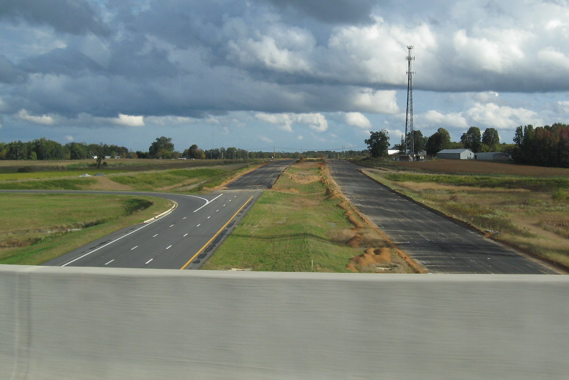 Photo south of the Cedar Square Rd bridge along the now paved future I-74
freeway toward Spencer Road in Oct. 2011