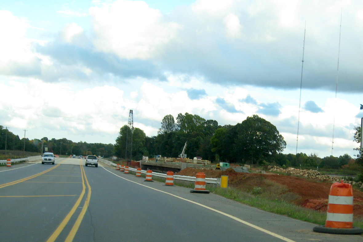 Photo of completed railroad bridge using old US 311 bridge in Sophia, Oct. 
2011