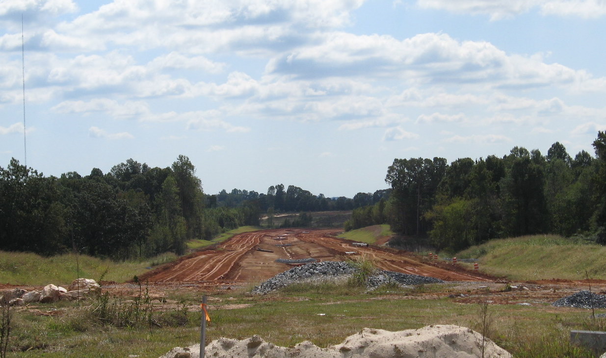 Photo from Walker Mill Rd Bridge looking south toward future US 
311 interchange in Oct. 2010