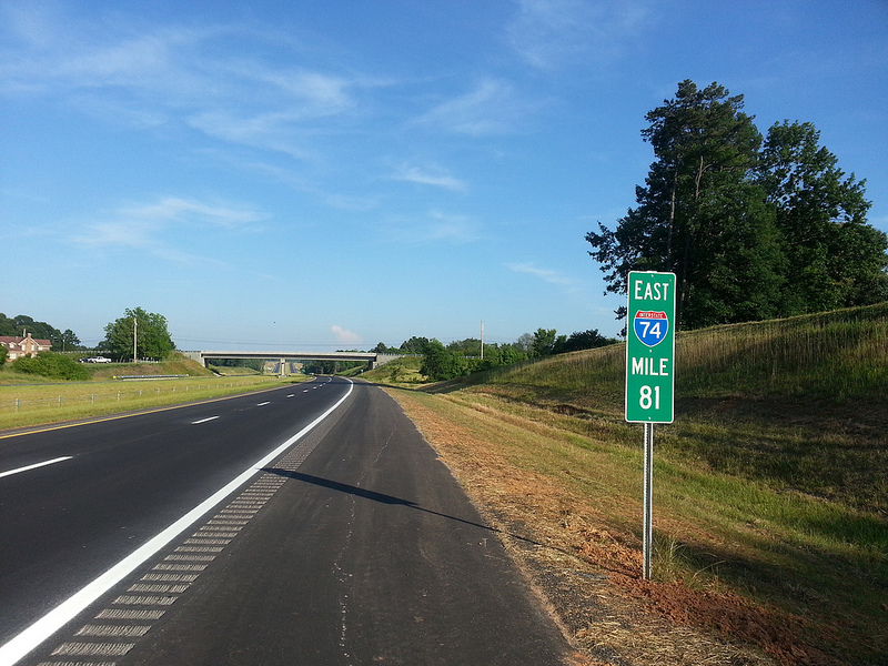 Photo of finished I-74 freeway near Glenola, May 2013 from MBHockey13
