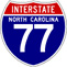 Image of I-77 Shield, from Shields Up!