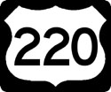 Image of US 220 Shield (Courtesy of Shields Up!)