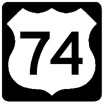 Image of US 74 shield (courtesy of Shields Up!)