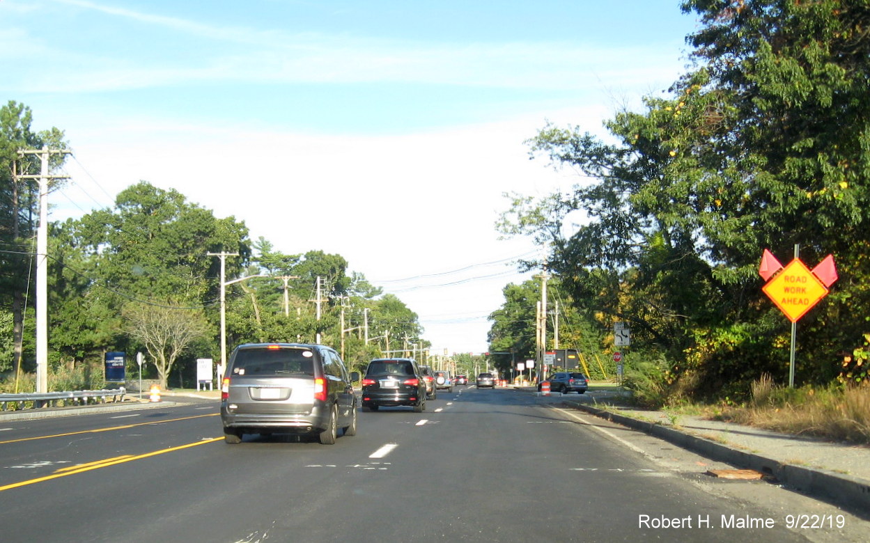 Image of widening project along south side of Derby Street headed east in late Sept. 2019