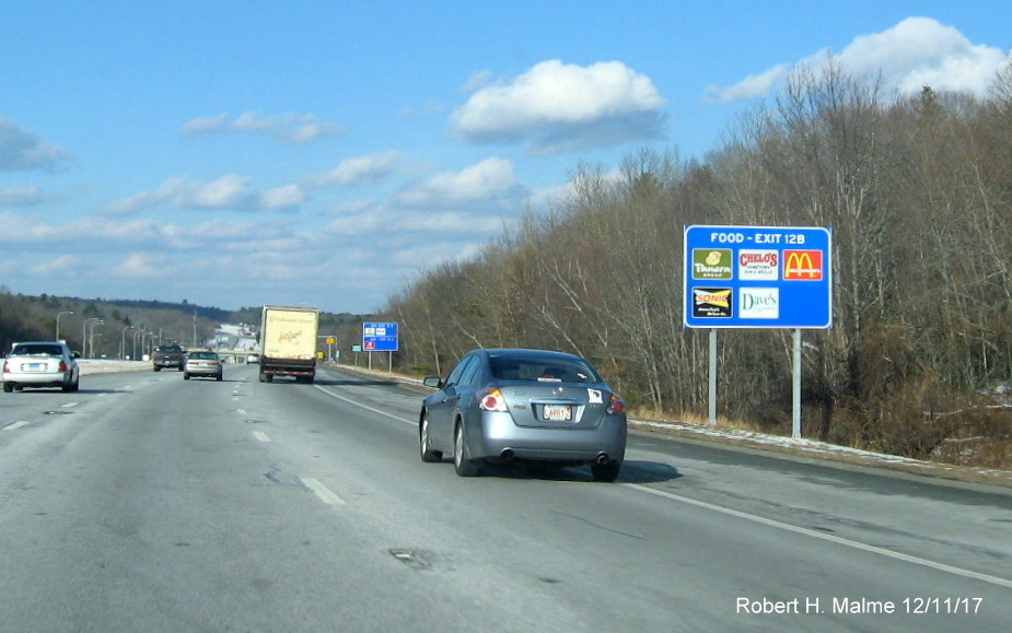 Image of auxiliary sign for US 44 exit on I-295 North in Smithfield now with new exit number