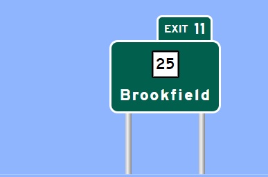 Image of I-84 Exit 11 sign plan in Brookfield, Sign Maker Software, August 2026
