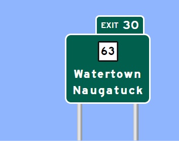 Image of I-84 East Exit 30 sign plan in Middlebury, Sign Maker Software, August 2026