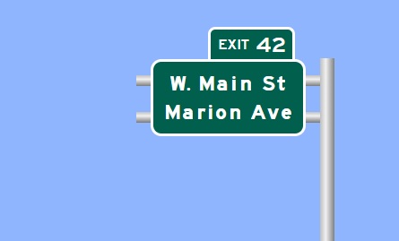 Image of I-84 Exit 42 sign plan in Southington, Sign Maker Software, August 2026
