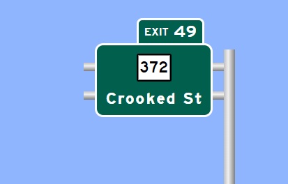 Image of I-84 East Exit 49 sign plan in Bristol, Sign Maker Software, August 2026