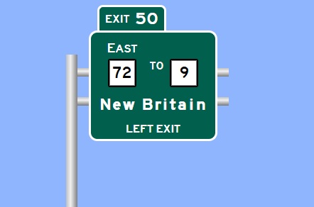 Image of I-84 East Exit 50 sign plan in Bristol, Sign Maker Software, August 2026