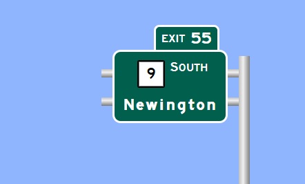 Image of I-84 East Exit 55 sign plan in Bristol, Sign Maker Software, August 2026