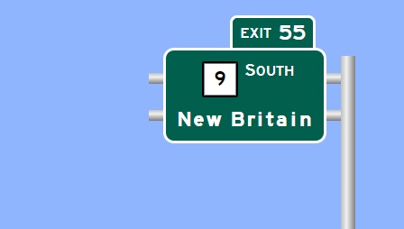 Image of I-84 West Exit 55 sign plan in Bristol, Sign Maker Software, August 2026