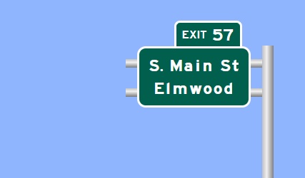Image of I-84 East Exit 57 sign plan in West Hartford, Sign Maker Software, August 2026