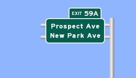 Image of I-84 East Exit 59 sign plan in West Hartford, Sign Maker Software, August 2026
