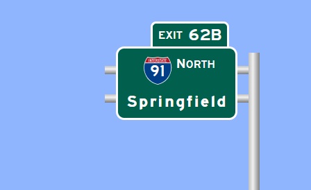 Image of I-84 Exit 62B sign plan in Hartford, Sign Maker Software, August 2026