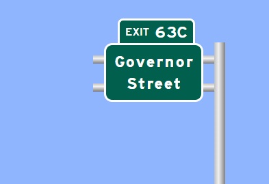 Image of East I-84 Exit 63C sign plan in East Hartford, Sign Maker Software, August 2026