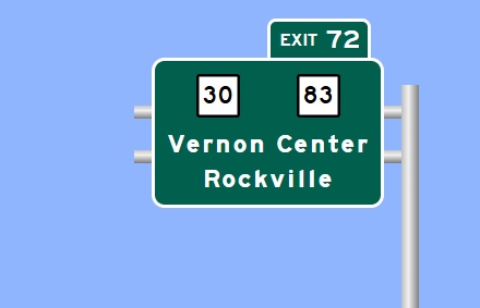Image of I-84 East Exit 72 sign plan in Vernon, Sign Maker Software, August 2026