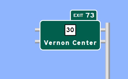 Image of I-84 West Exit 73 sign plan in Vernon, Sign Maker Software, August 2026