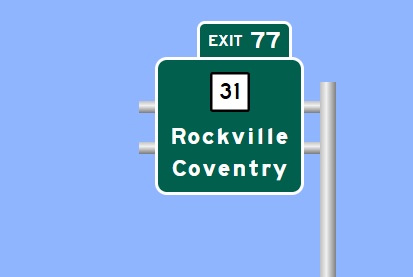 Image of I-84 Exit 77 sign plan in Vernon, Sign Maker Software, September 2026