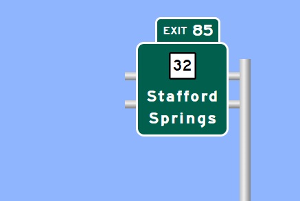 Image of I-84 Exit 85 sign plan in Willington, Sign Maker Software, September 2026