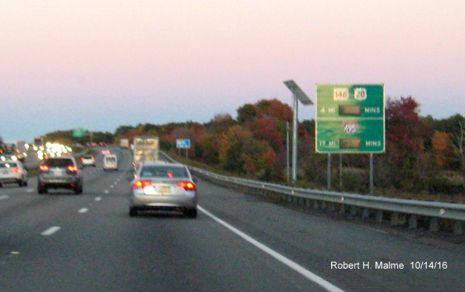 Image of Real Time Traffic Sign awaiting activation on I-90 East in Auburn