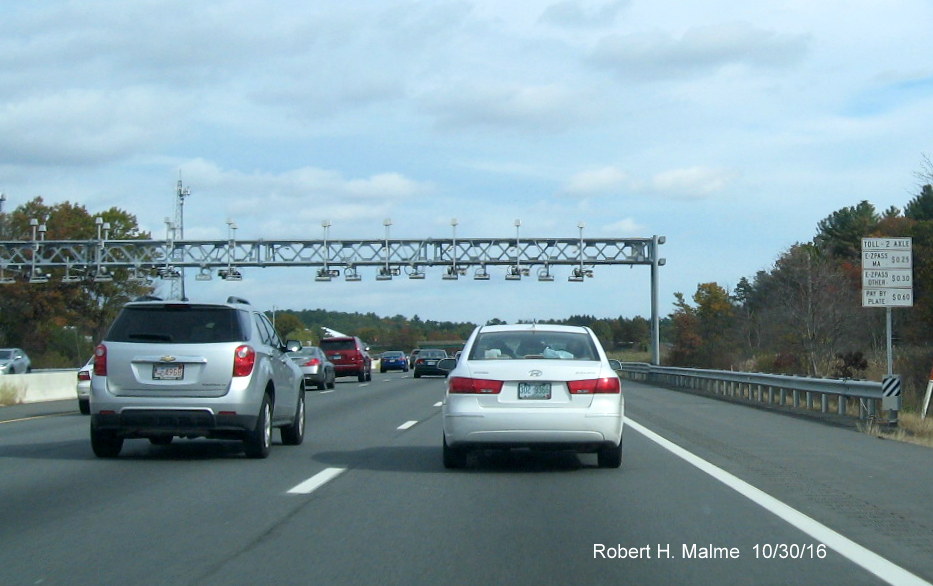 Image of new signage be All Electronic Tolling Gantry in Weston