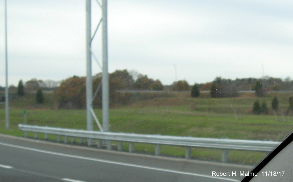 Image of new landscaped area in place of former toll plaza and ramp to I-95 from I-90 West in Weston