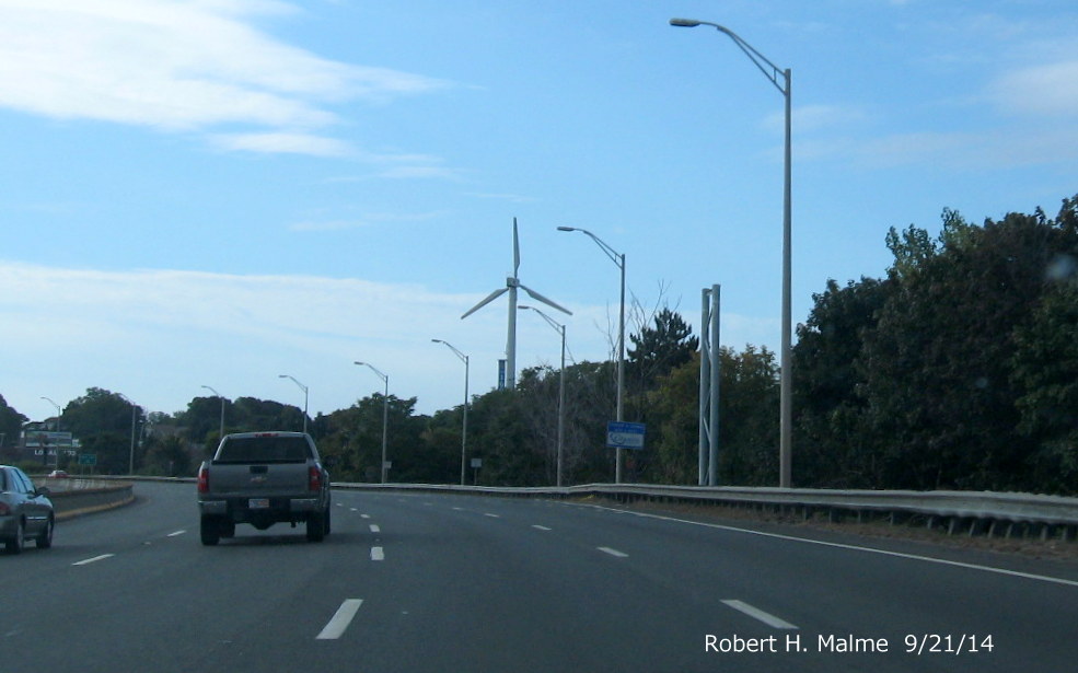 Image of overhead support post for future sign on I-93 South in Boston