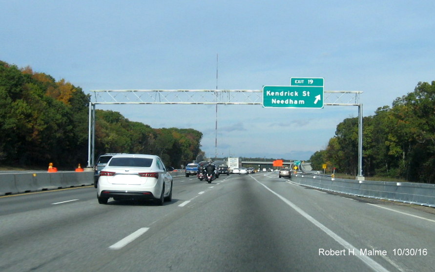 Image of Add-A-Lane work zone on I-95 North in Needham