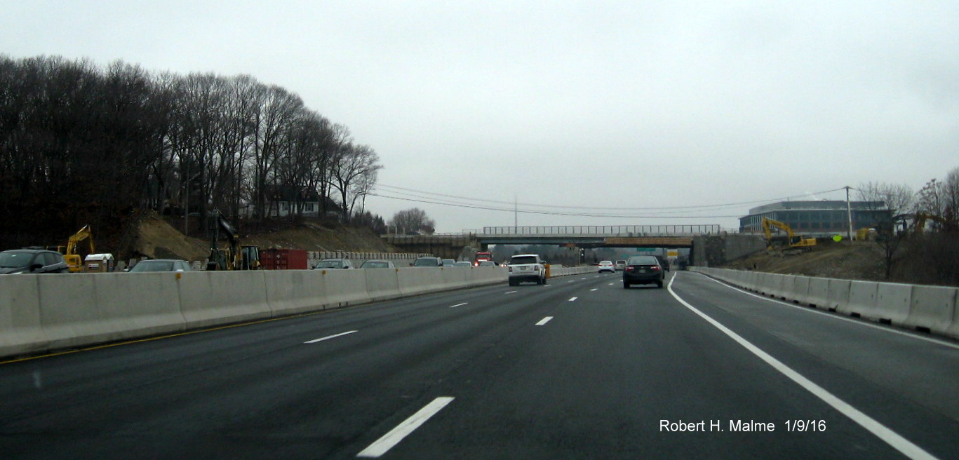 Image of old Kendrick St bridge being dismantled above I-95/128 North in Needham