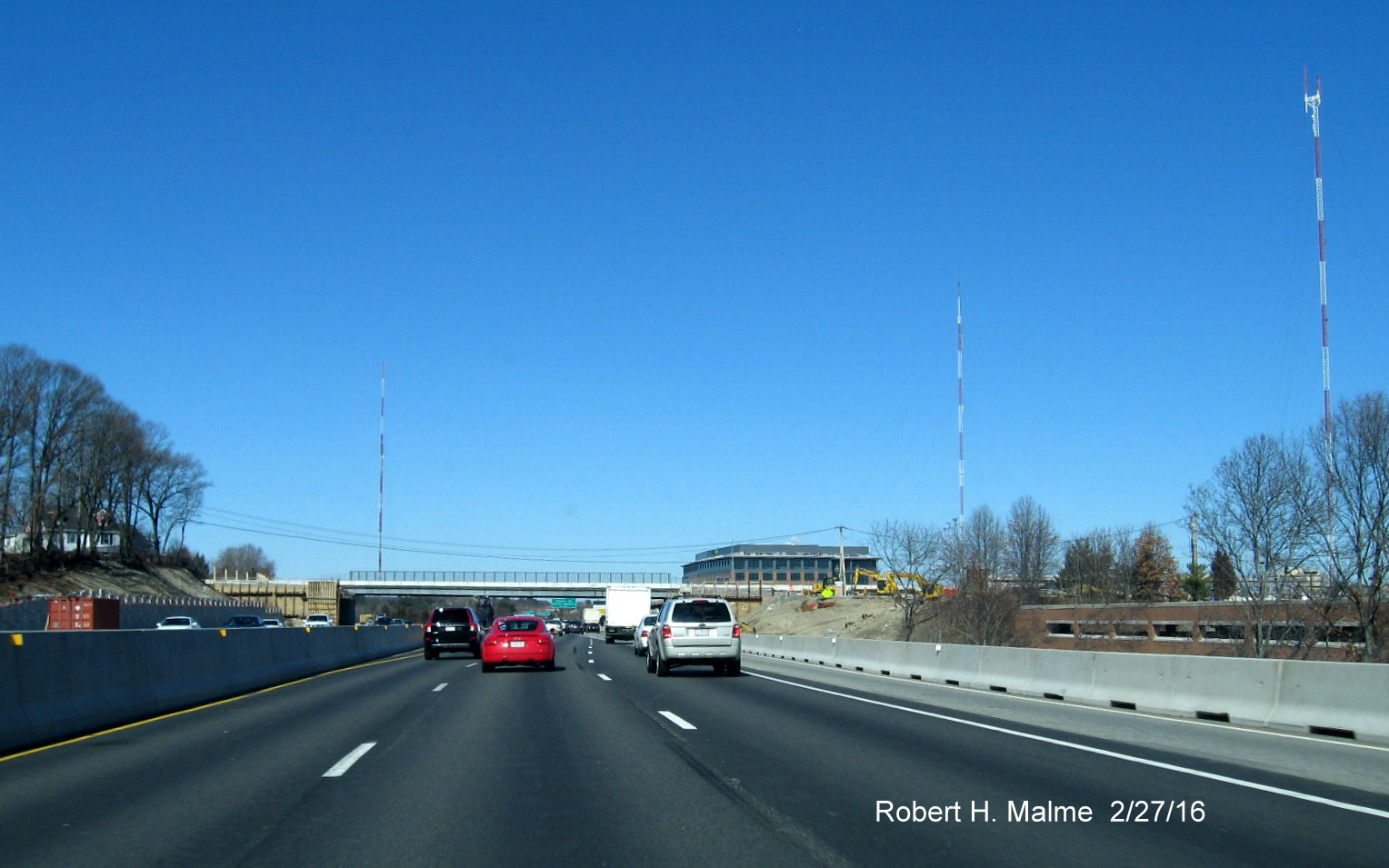 Image of new Kendrick St bridge over I-95/128 North in Needham