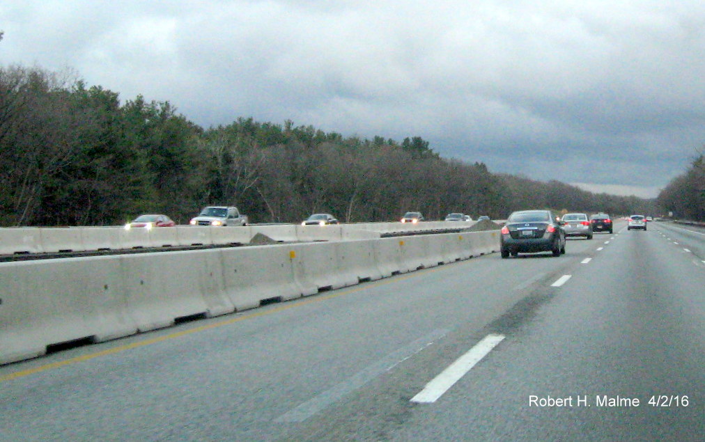 Image of median work along I-95 South in Needham