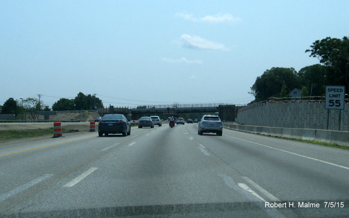 Image of construction around Kendrick Street bridge over I-95 in Needham