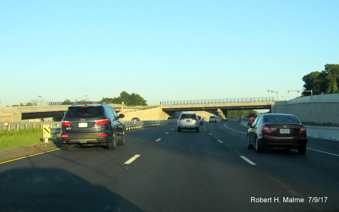 Image of new Kendrick Street bridge from I-95 South in Needham