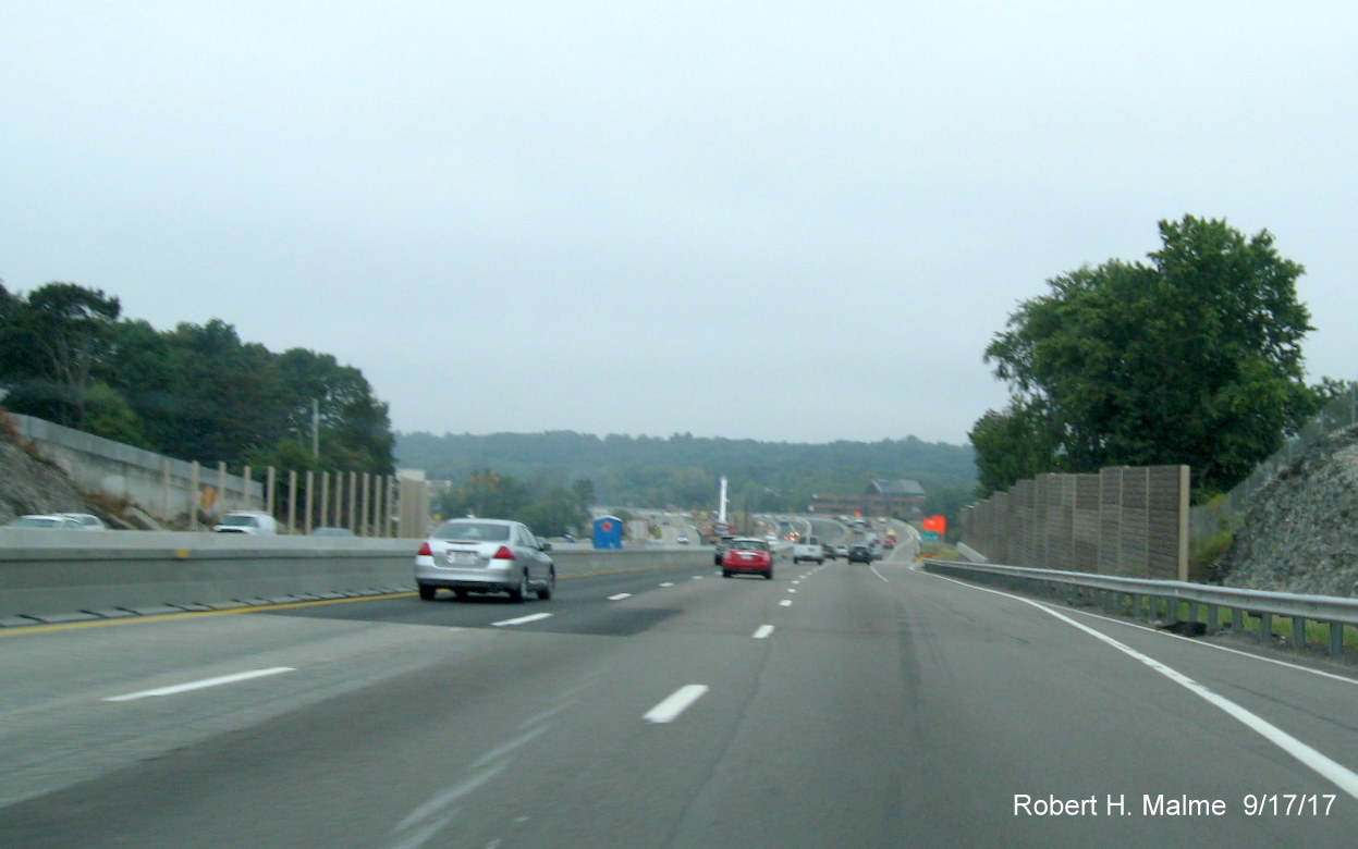 Image of Add-A-Lane Project construction along I-95 North in Wellesley