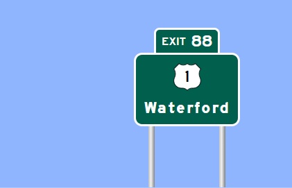 Image of North I-95 Exit 88A sign plan in Waterford, Sign Maker Software, July 2026