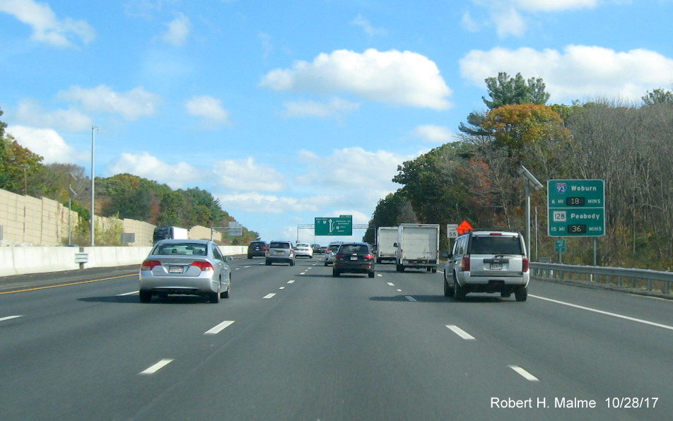 Image of activated Real Time Traffic sign on I-95 North in Lexington