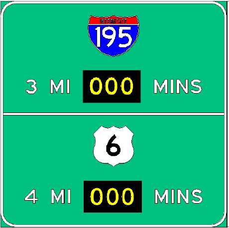 Sketch of planned RTT sign along MA 140 in New Bedford, from MassDOT