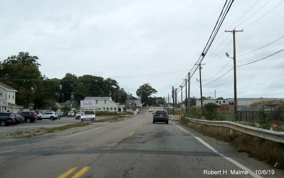 Image of construction progress on MA 18 North in widening project work zone in Abington