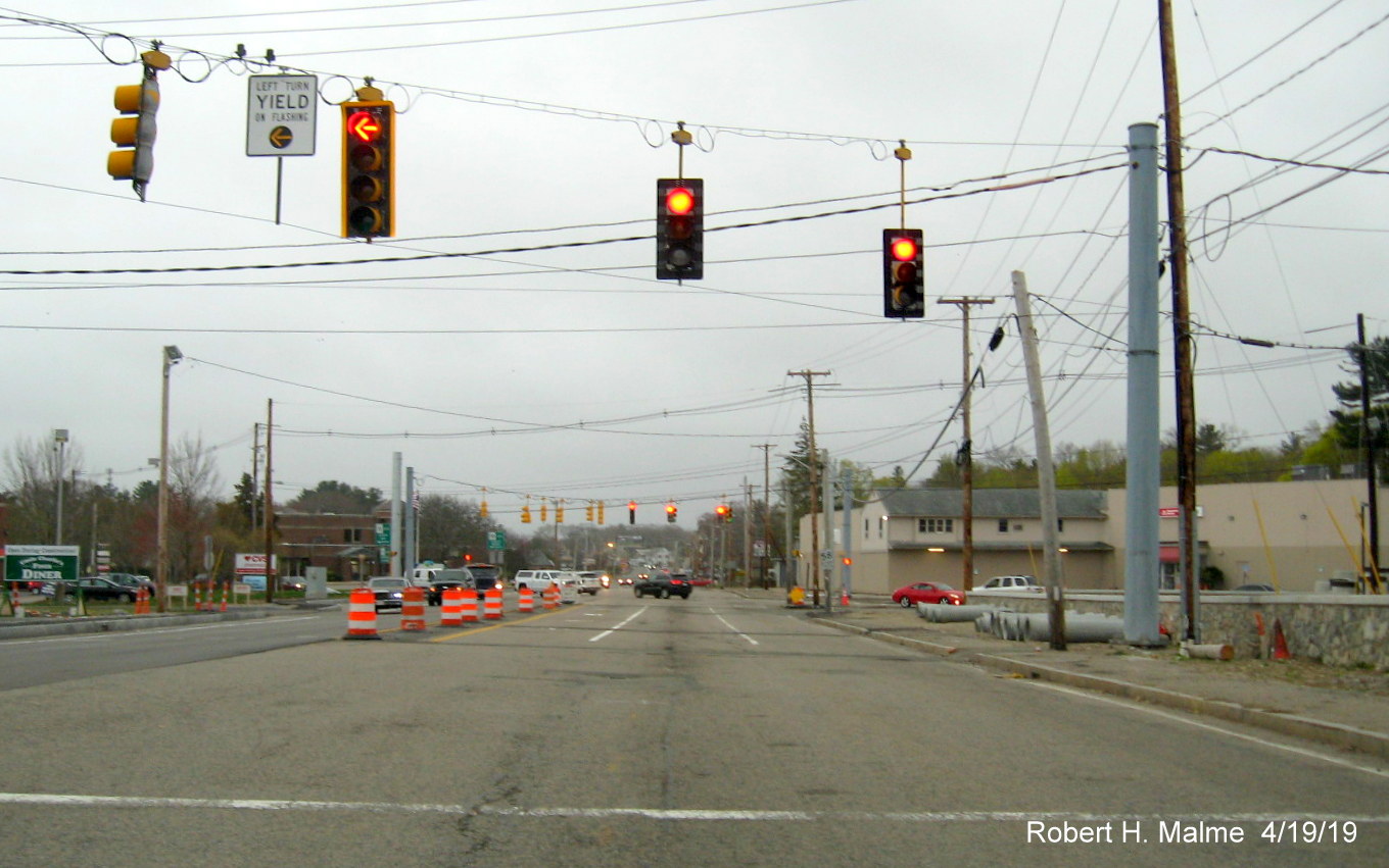 Image of MA 18 widening project construction just north of MA 58 intersection in Weymouth