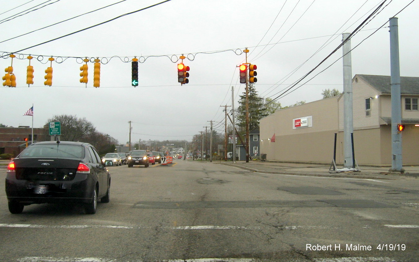 Image of MA 18 Widening Project construction at intersection with MA 58 in South Weymouth