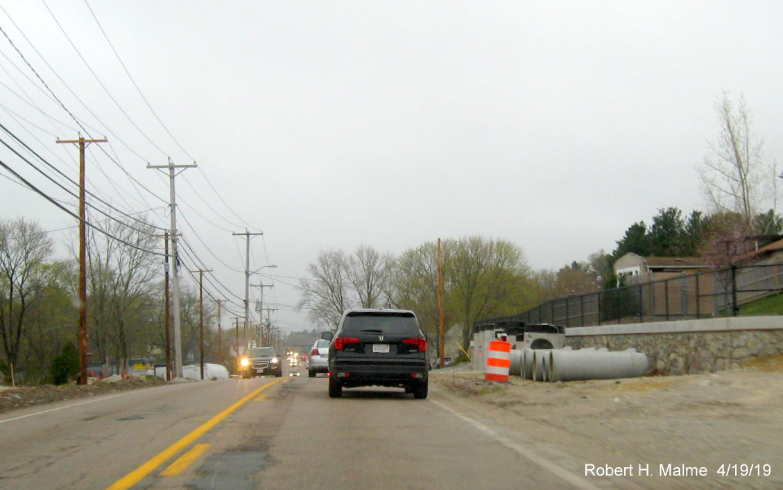 Image of MA 18 Widening Project construction progress in Abington