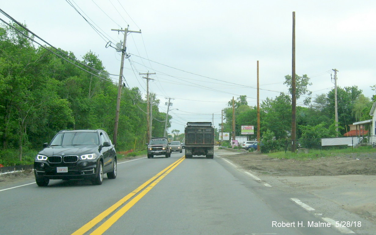 Image of early widening construction along MA 18 North in Weymouth