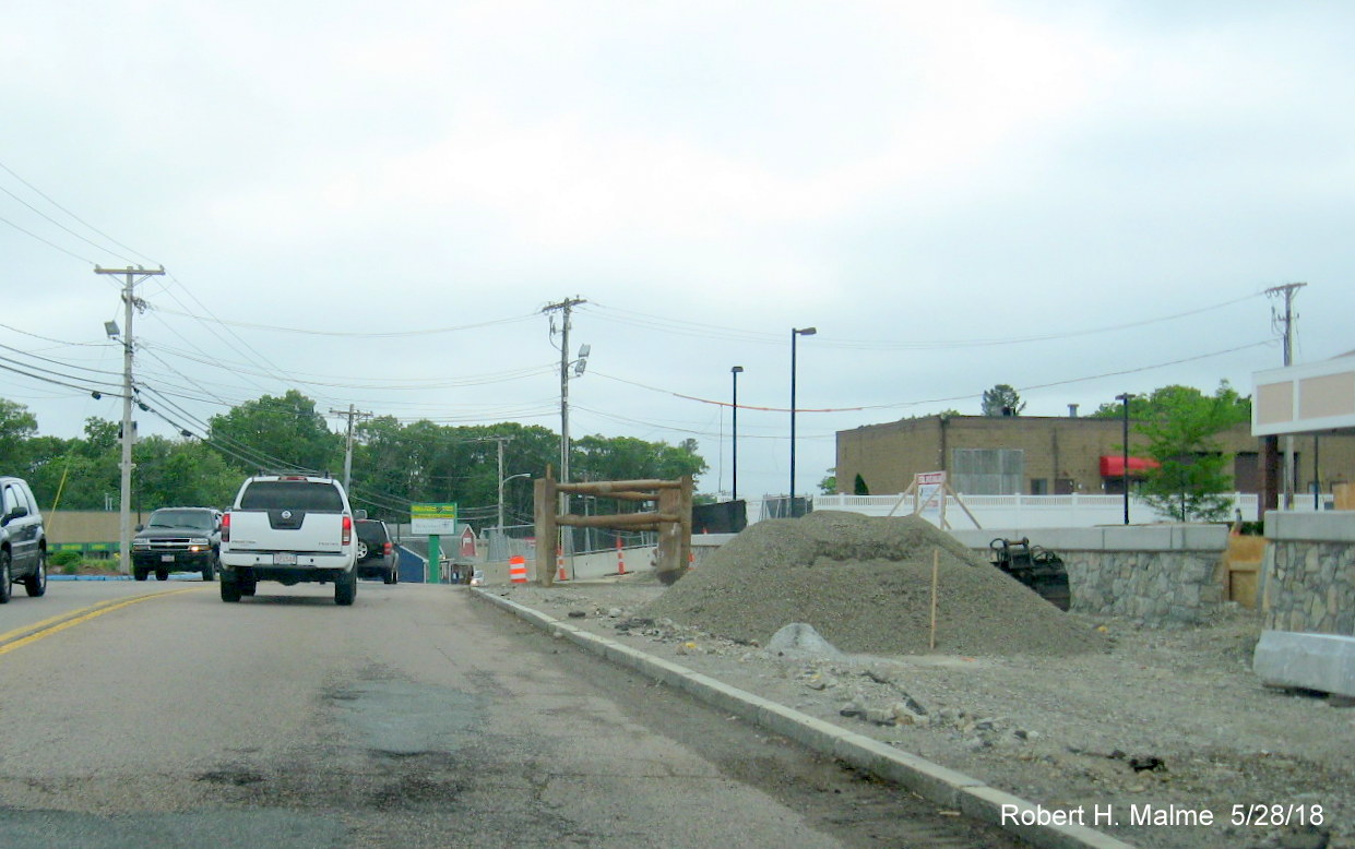 Image of widening work along MA 18 South in Abington in May 2018