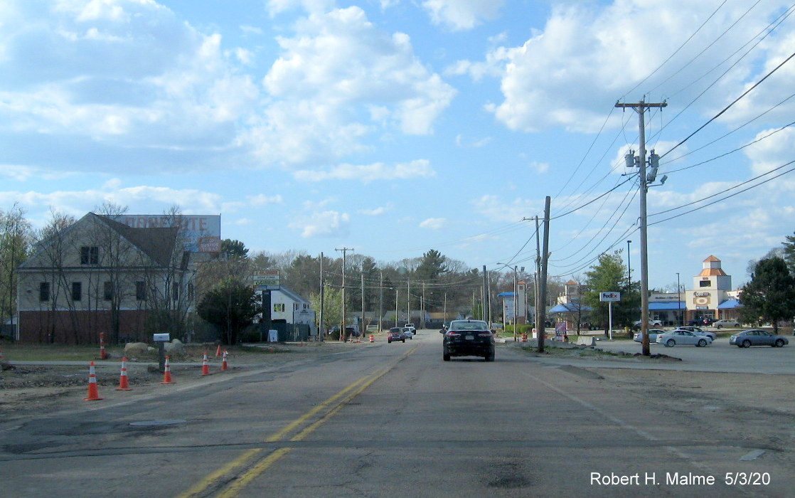 Image of MA 18 North widening progress at border between Abington and Weymouth, May 2020