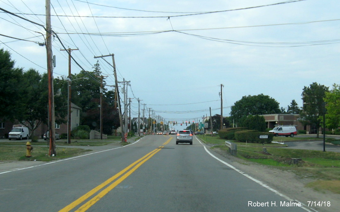 Image of preliminary work in MA 18 widening project in Abington in July 2018