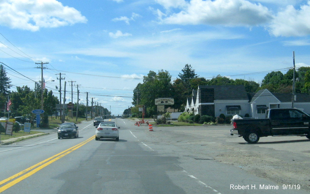 Image of widening work along MA 18 South between Pleasant Street and Shea Blvd in Weymouth