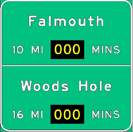 Sketch of planned RTT sign along MA 28 in Bourne, from MassDOT