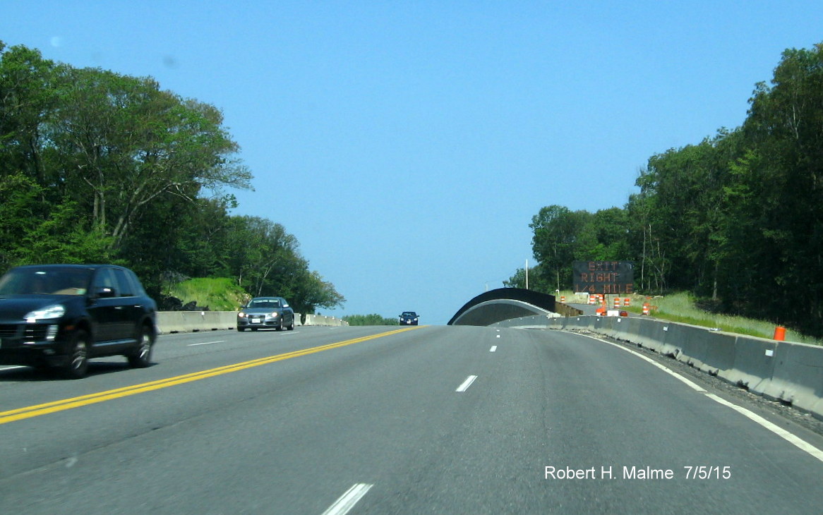 Image of retaining wall construction along Route 2 West in Concord